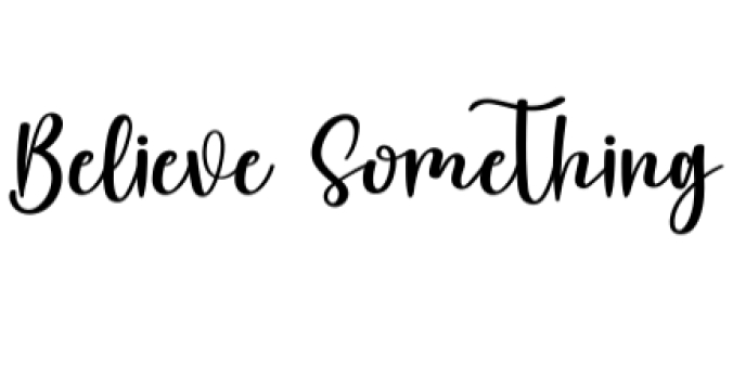 Believe Something Font Preview