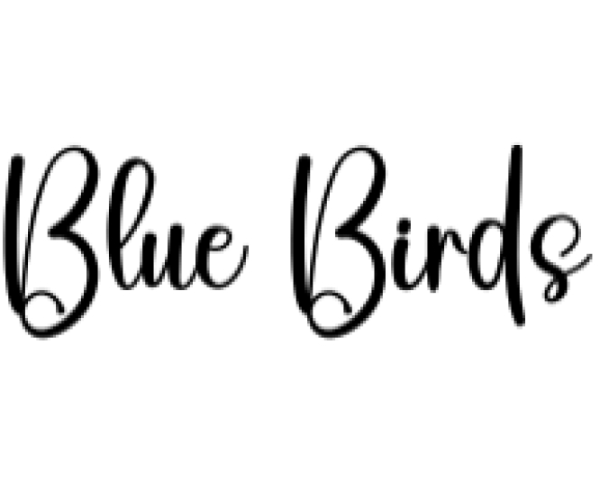 Blue Birds Font Preview