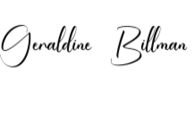 Geraldine Billman Font Preview