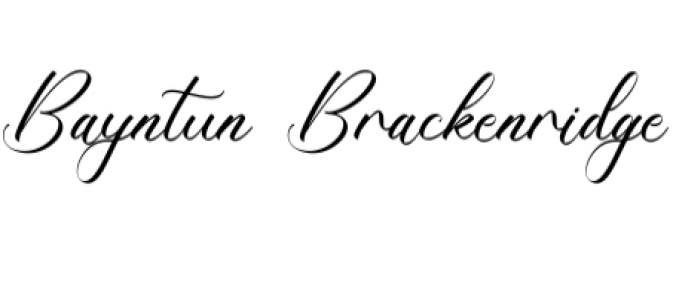 Bayntun Brackenridge Font Preview