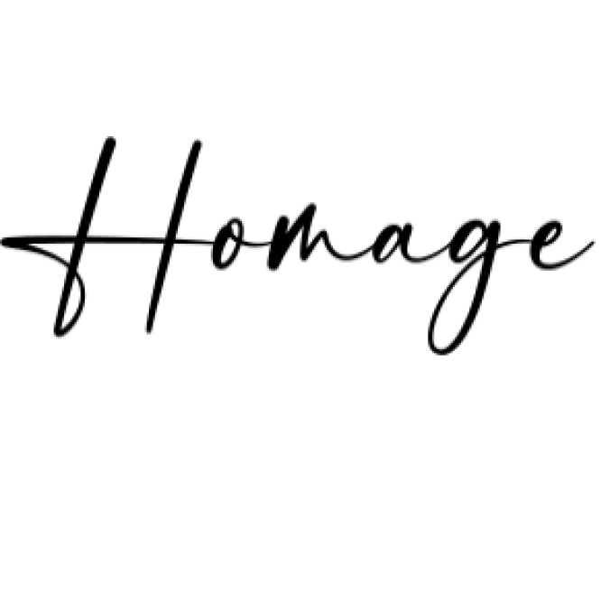Homage Font Preview