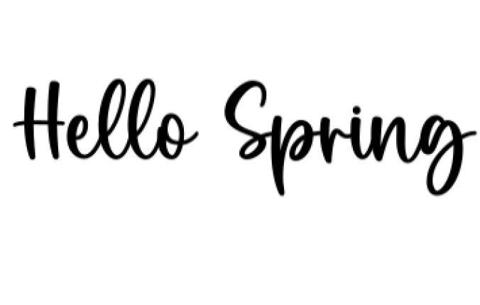 Hello Spring Font Preview