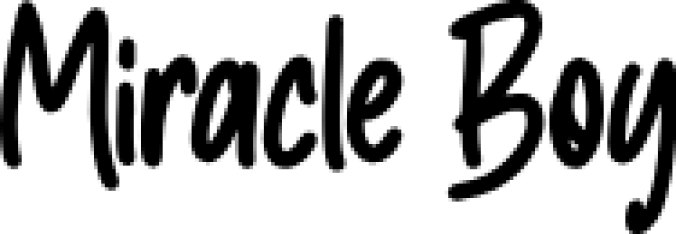 Miracle Boy Font Preview