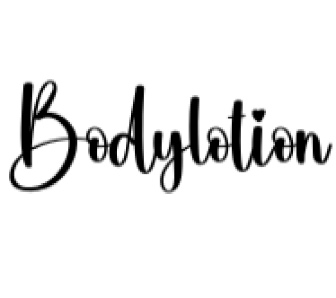 Bodylotion Font Preview