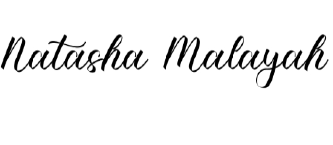 Natasha Malayah Font Preview
