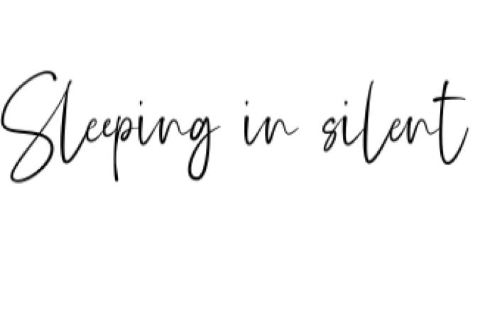 Sleeping in Silent Font Preview