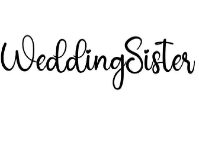 Wedding Sister Font Preview