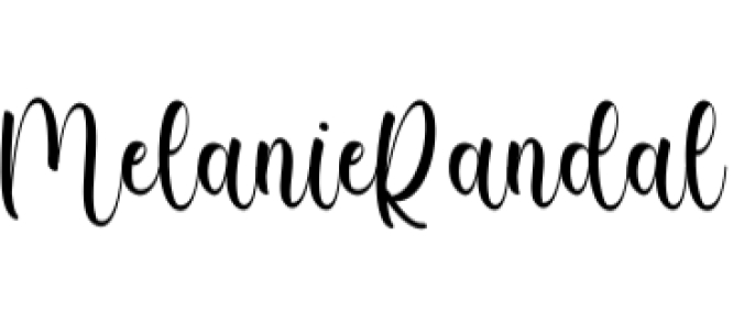Melanie Randal Font Preview