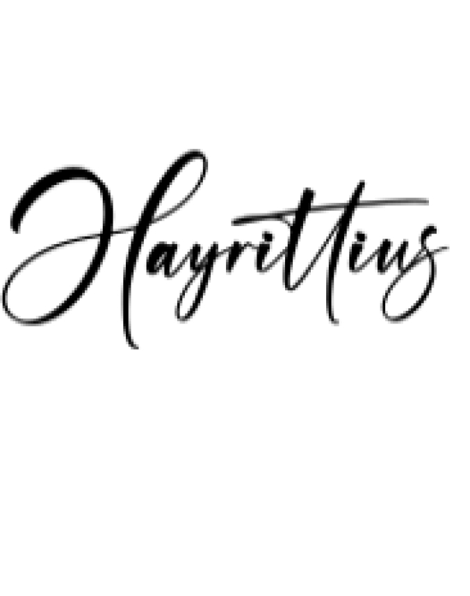 Hayrittius Font Preview