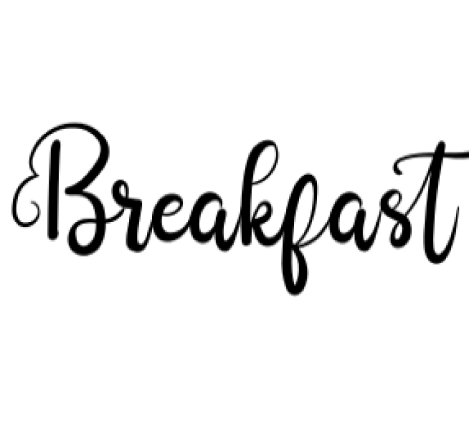 Breakfast Font Preview