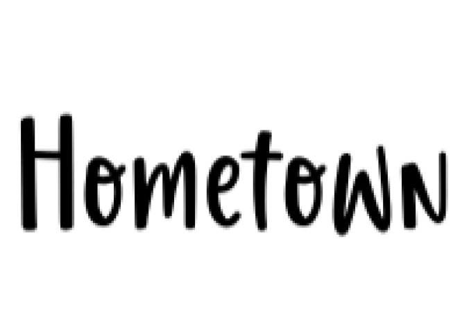 Hometown Font Preview