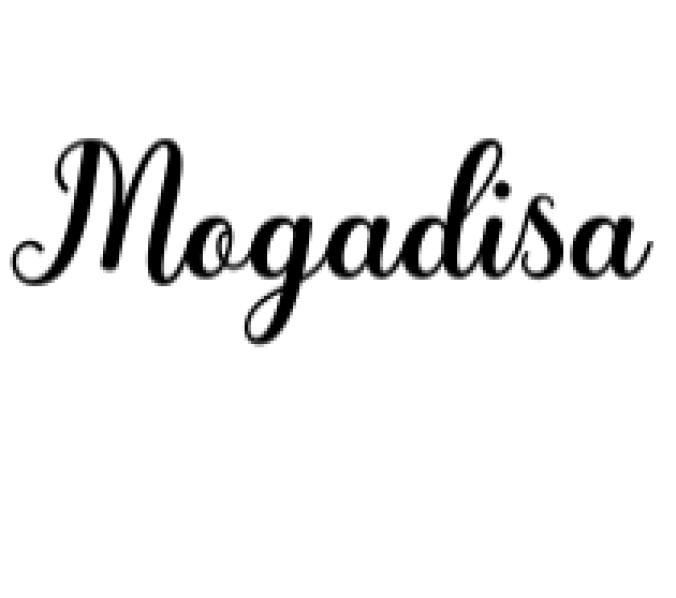 Mogadisa Script Font Preview