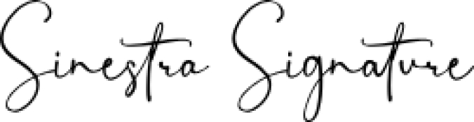 Sinestra Signature Font Preview