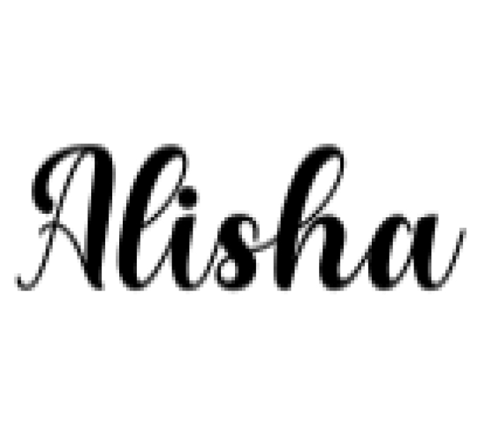 Alisha Font Preview