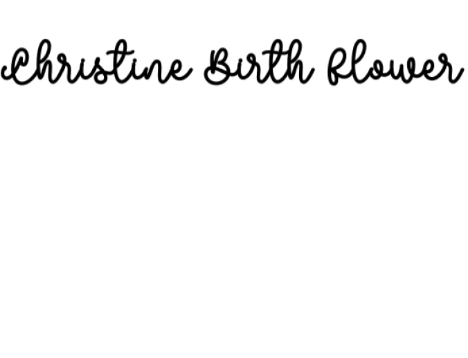 Christine Birth Flower Duo Font Preview