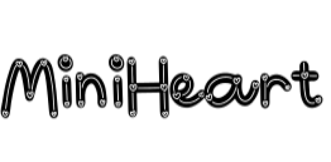 Mini Heart Style Font Preview