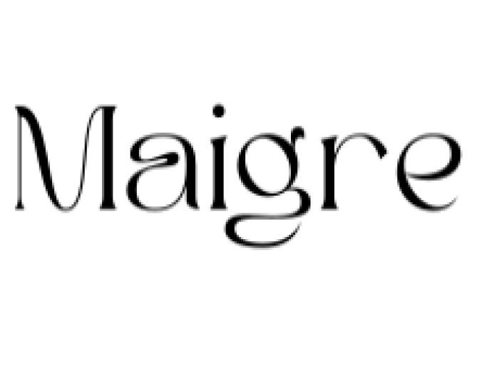 Maigre Font Preview