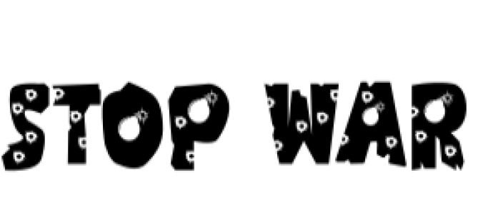 Stop War Font Preview