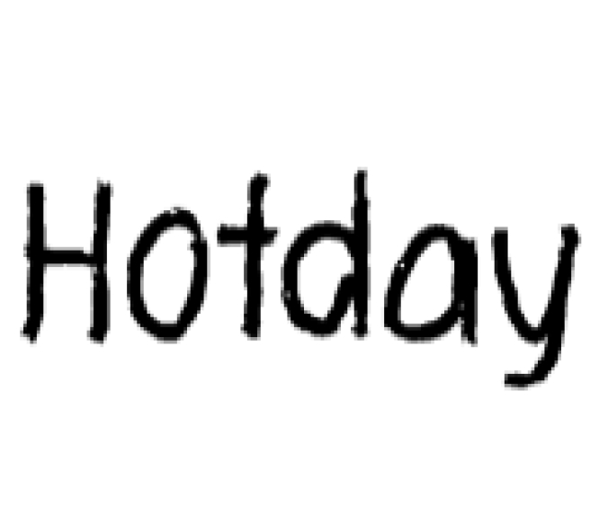 Hotday Font Preview