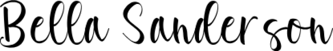 Bella Sanders Font Preview