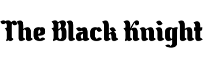 The Black Knight Font Preview