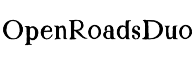 Open Roads Duo Font Preview