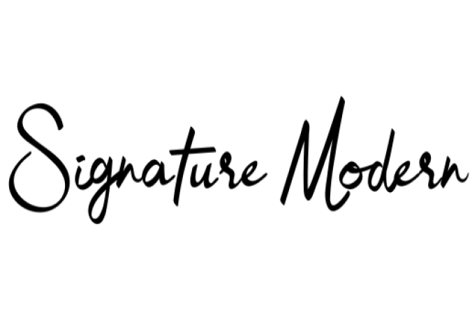 Signature Modern Font Preview