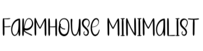 Farmhouse Minimalist Font Preview