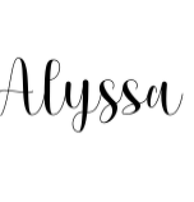 Alyssa Font Preview