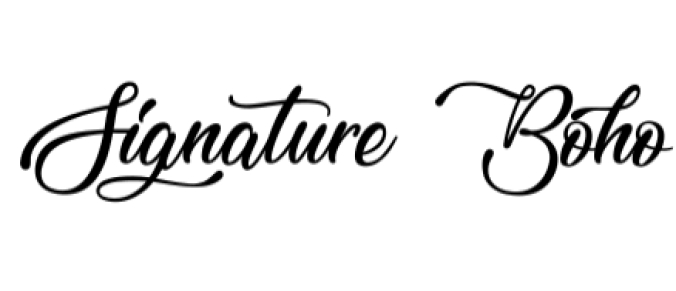 Signature Boho Font Preview