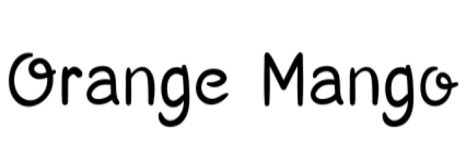 Orange Mango Font Preview