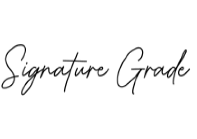 Signature Grade Font Preview