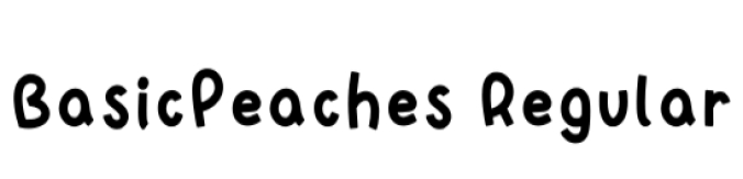 Basic Peaches Font Preview