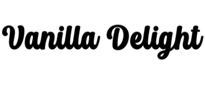 Vanilla Delight Font Preview