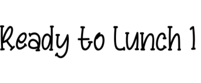 Ready to Lunch Font Preview