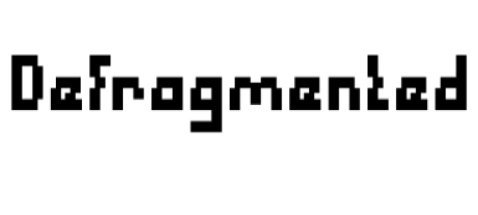Defragment Font Preview
