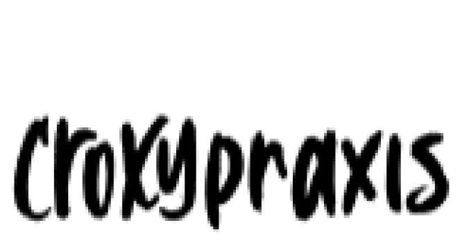 Croxypraxis Font Preview