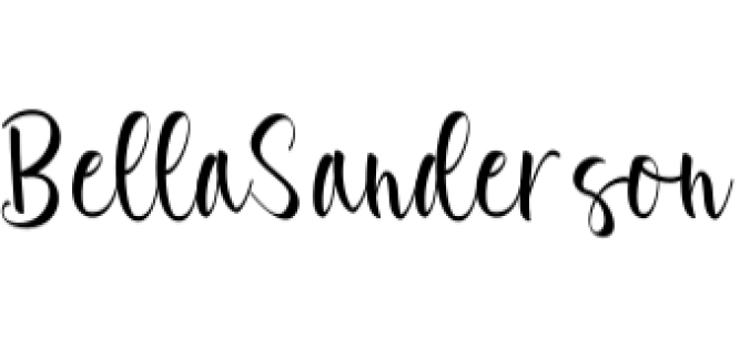 Bella Sanderson Font Preview