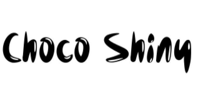 Choco Shiny Font Preview