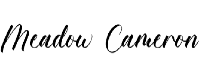 Meadow Cameron Font Preview