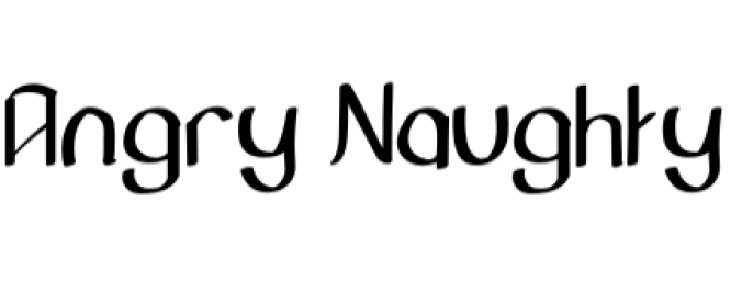 Angry Naughty Font Preview