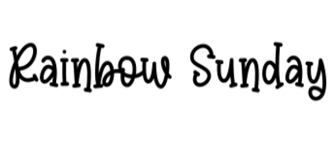 Rainbow Sunday Font Preview