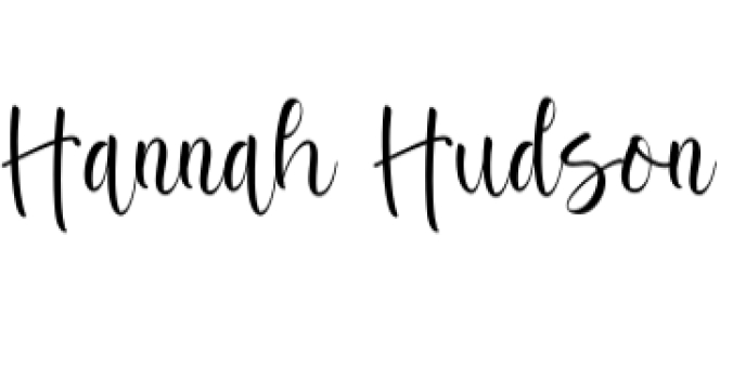 Hannah Hudson Font Preview