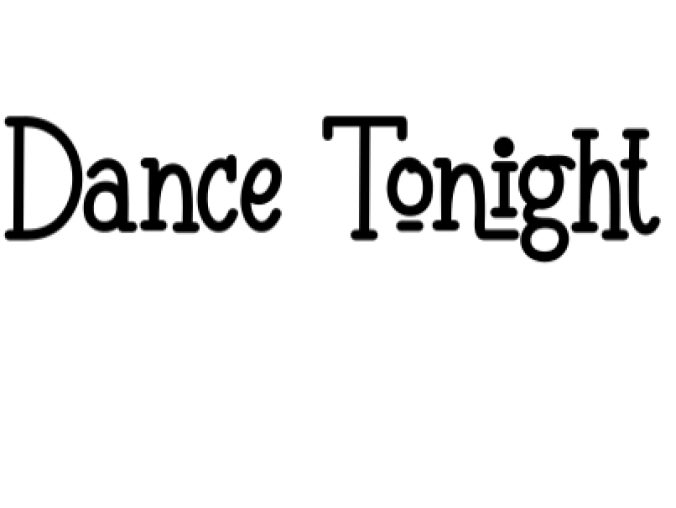 Dance Tonight Font Preview