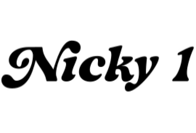 Nicky Font Preview