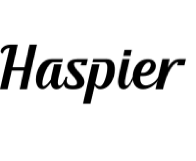 The Haspier Font Preview