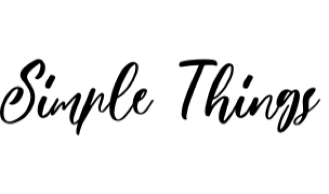 Simple Things Font Preview