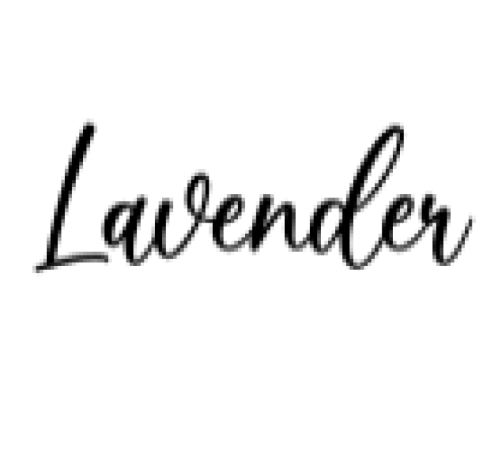 Lavender Font Preview