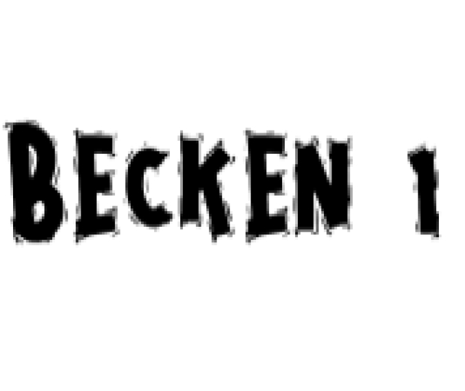 Becken Font Preview