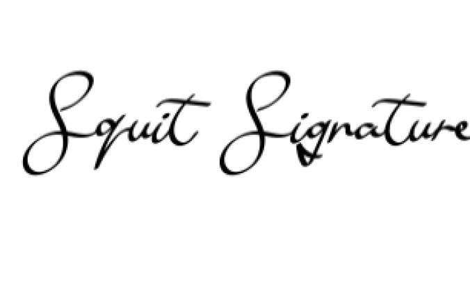 Squit Signature Font Preview